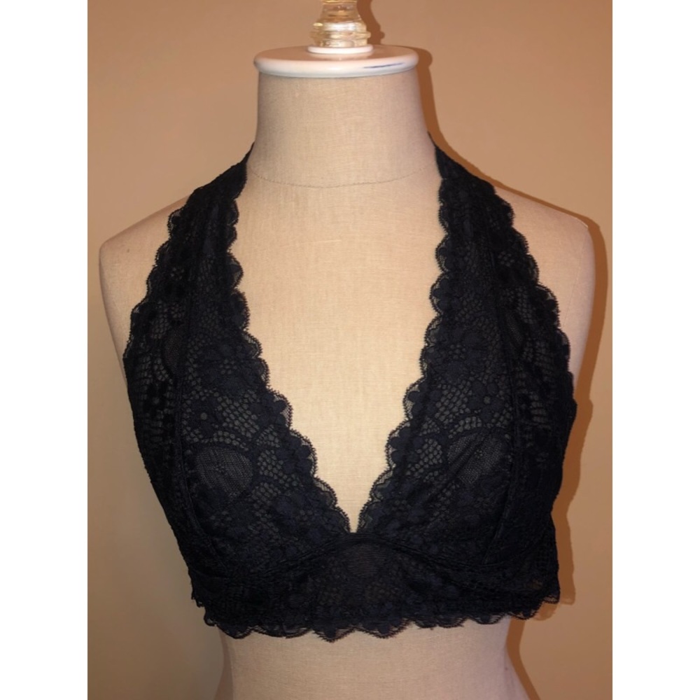 Free People Halter Bralette (Black)
